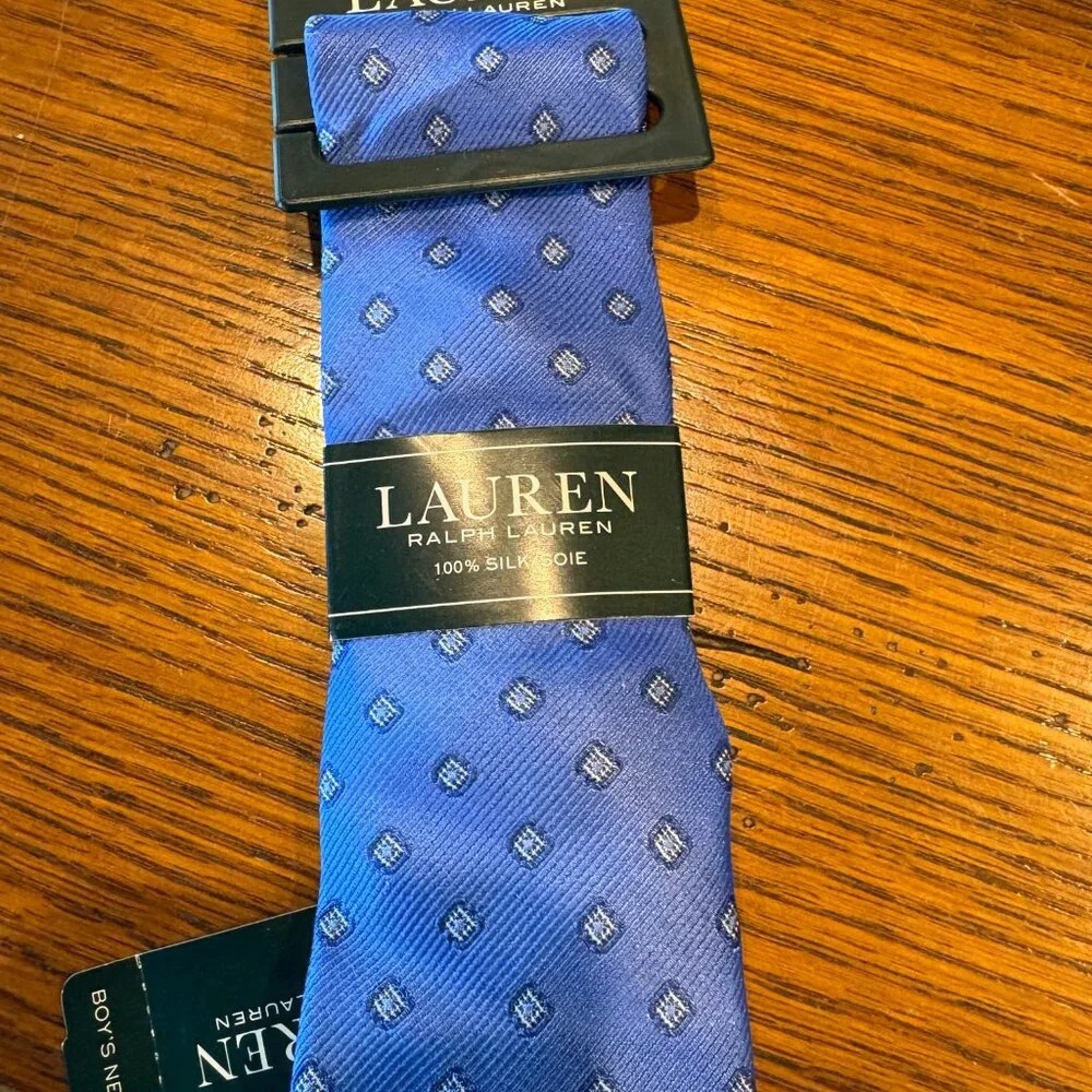 NWT Lauren Ralph Lauren Boys' Necktie Blue